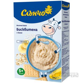 СЛЪНЧО МК БИСКВИТА+БАНАН 6м