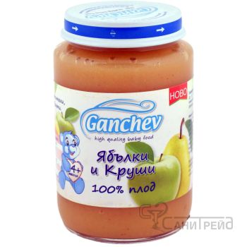 ПЮРЕ 100% ЯБЪЛКА-КРУША 190гр 4м/262