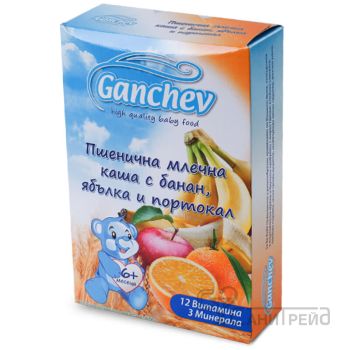 ГАНЧЕВ КАША БАНАН-ЯБЪЛКА-ПОРТОКАЛ