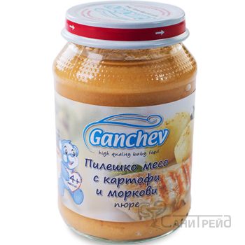 ПЮРЕ ПИЛЕ-МОРКОВ-КАРТОФ 4м /500