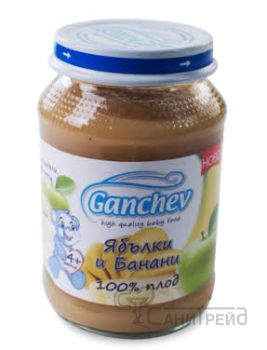 ПЮРЕ 100% ЯБЪЛКА-БАНАН 190гр 4м/261