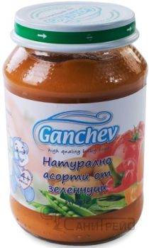 ПЮРЕ НАТУРАЛНО АСОРТИ ЗЕЛЕН.4м /404