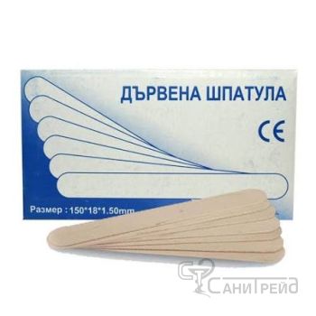 ШПАТУЛА ДЪРВЕНА 100БР